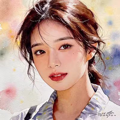 Close-up portrait of a beautiful young korean w...