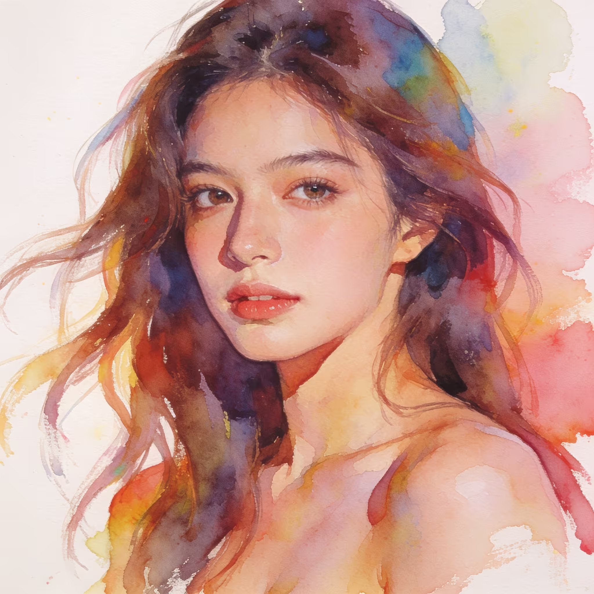 Close-up portrait of a beautiful young woman, f...